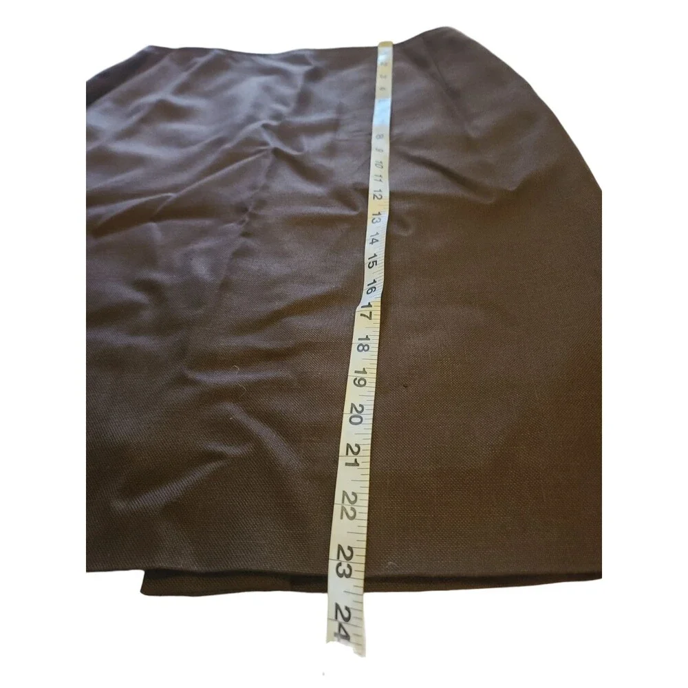 Vintage Ginny Hyde Pencil Skirt Womens 14 Brown Lined 80s 90s